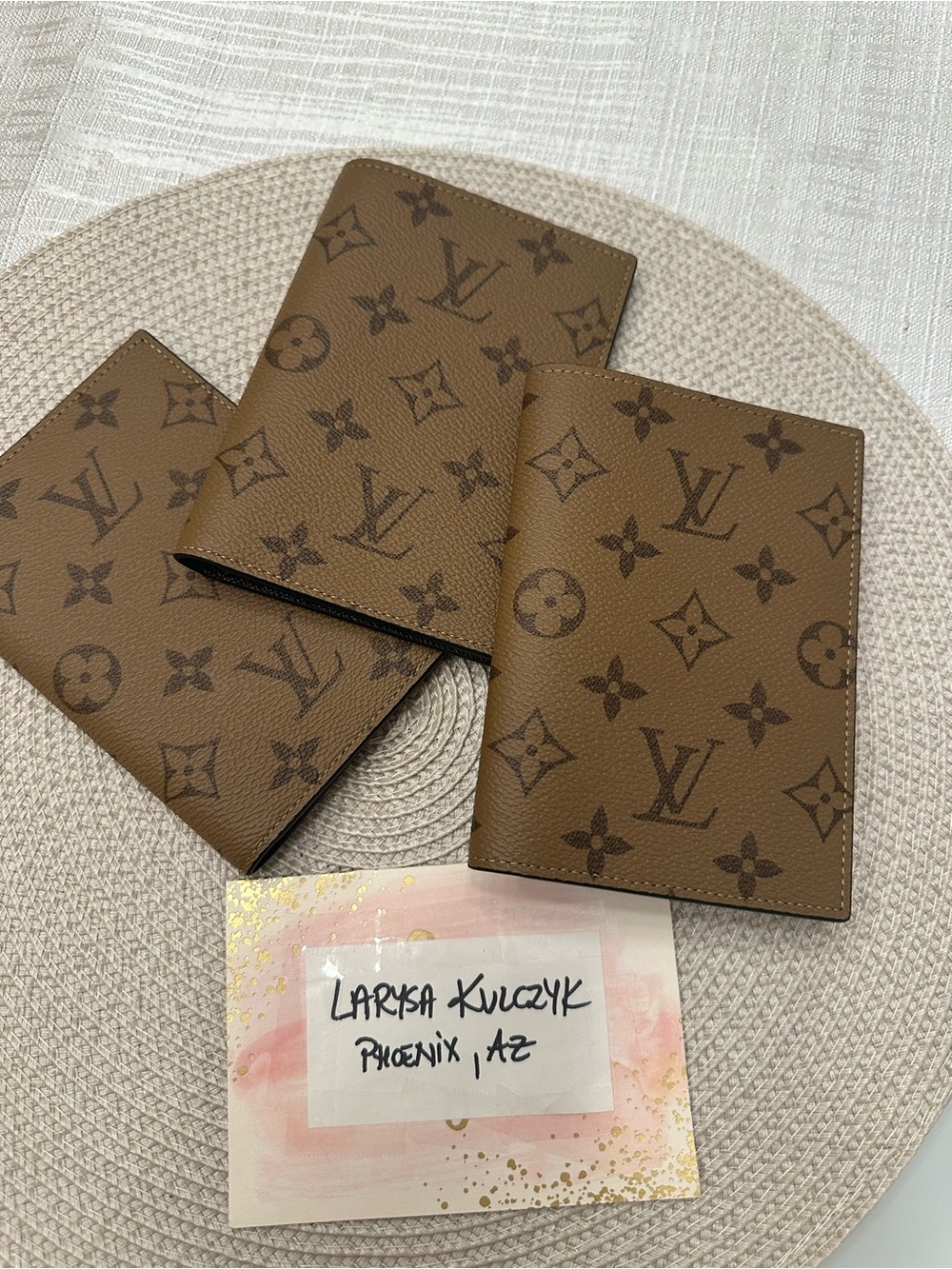 Louis Vuitton Monogram Passport Cover in Brown Reverse Monogram NEW - Picture 2 of 8